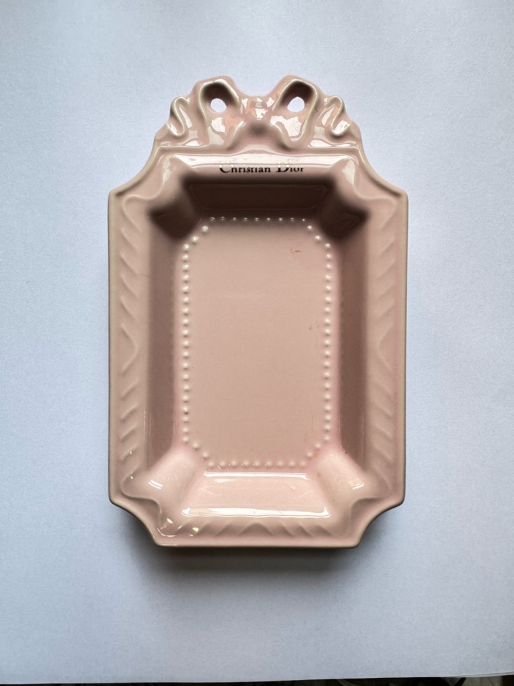 Dior Pink Ceramic Jewelry Tray